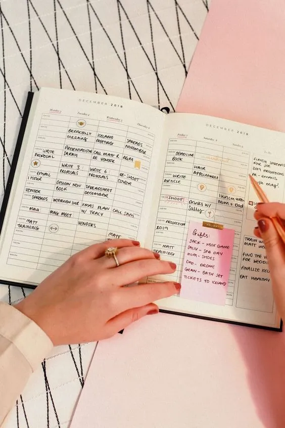 Starter habit journal on desk